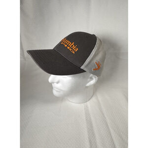 Columbia PHG Baseball Cap L/XL Men's Fitted Brown w/ Tan Mesh Trucker's Hat